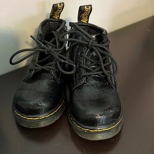 Dr. Martens Doc Martens Lace Up Boot Shimmer Black- 6